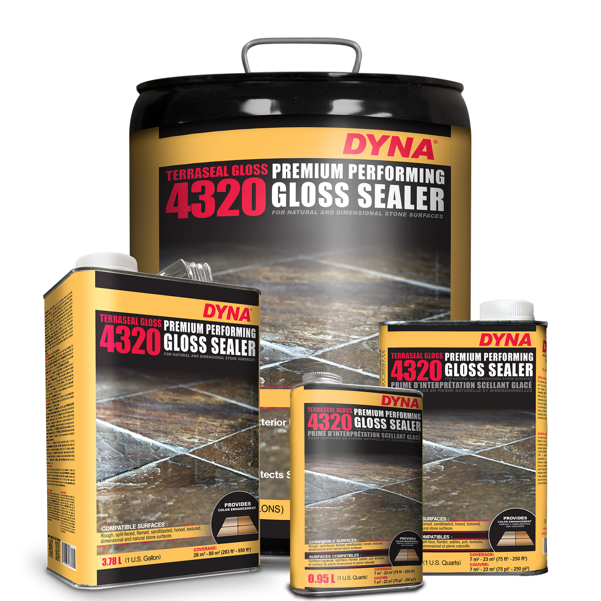 DYNA® TERRASEAL GLOSS 4320 Sealer for Natural and Dimensional Stone — Dyna